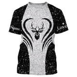 Maxcorners Deer tattoo shirt Custom Name 3D All Over Printed Shirt, leggings - hunting gift LM2608