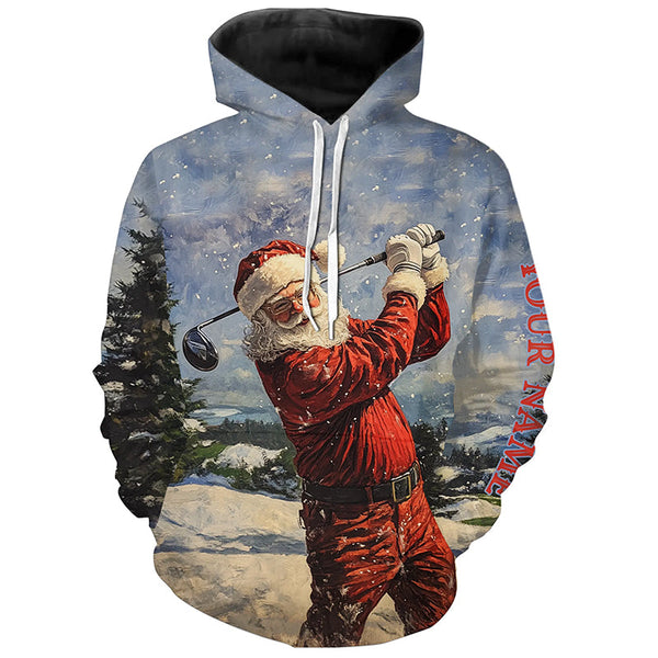 Maxcorners Golf Santa Christmas Customized Name 3D Shirt