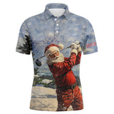 Maxcorners Golf Santa Christmas Customized Name 3D Shirt