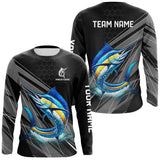 Maxcorners Personalized Black camo Marlin Fishing Jerseys, Marlin Long Sleeve Fishing Tournament Shirts LM0611