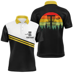 Maxcorners Mens disc golf polo shirts custom disc golf jerseys, retro disc golf clothing MT0510