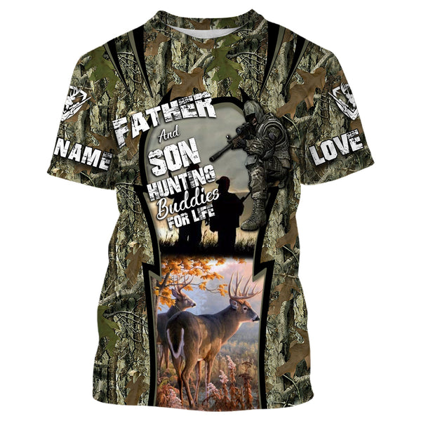 Maxcorners Father And Son Hunting Customize Name 3D Shirts