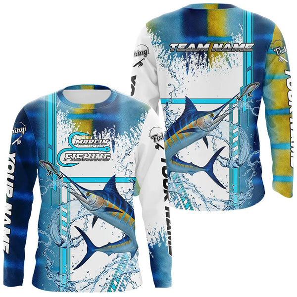 Maxcorners Blue Marlin fishing scales custom Marlin fishing team jerseys, Marlin offshore fishing apparel LM1610