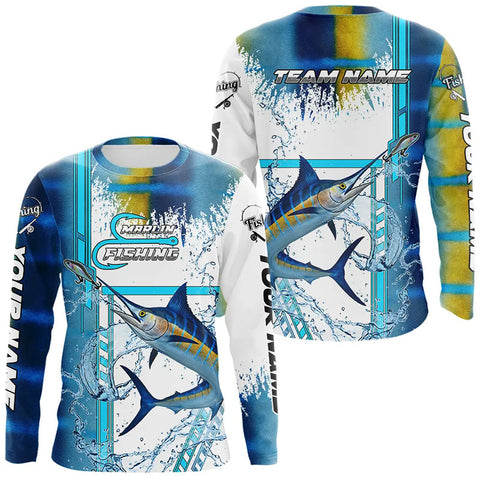 Maxcorners Blue Marlin fishing scales custom Marlin fishing team jerseys, Marlin offshore fishing apparel LM1610