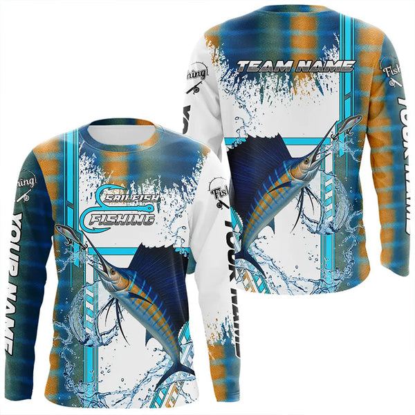 Maxcorners Sailfish fishing scales custom Sailfish fishing team jerseys, Sailfish offshore fishing apparel LM1610