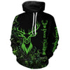 Maxcorners Deer Hunting Green Camo Customize Name 3D All Over Printed Shirts Personalized Deer Hunting gifts LM2608