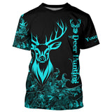 Maxcorners Deer Hunting serenity blue Camo Customize Name 3D All Over Printed Shirts Personalized Hunting gifts LM2608