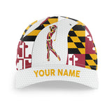 Maxcorners Mens golf hat for men custom name Maryland flag patriot baseball men's golf cap