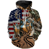 Maxcorners American Deer hunting camouflage shirt Customize Name 3D All Over Printed Shirts LM2608