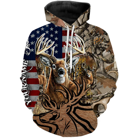 Maxcorners Deer Hunting A9 All Over Printed Hoodie