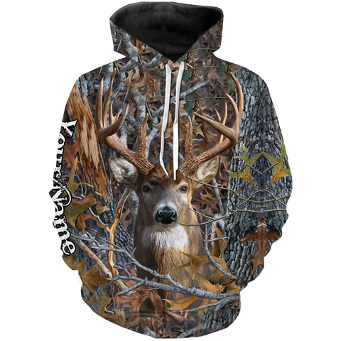 Maxcorners Deer Hunting Camo Customize Name 3D Shirts