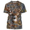 Maxcorners Deer Hunting Camo Customize Name 3D Shirts