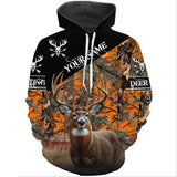 Maxcorners Deer Hunting orange Camo Customize Name 3D All Over Printed Shirts Hunting gift LM2608