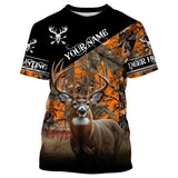 Maxcorners Deer Hunting orange Camo Customize Name 3D All Over Printed Shirts Hunting gift LM2608