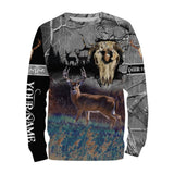 Maxcorners Custom Name Deer Hunting Skull Camo 3D All Over Printed Clothes