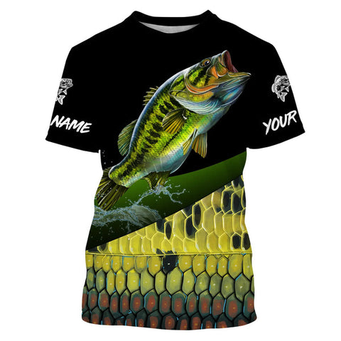 Maxcorners Bass Fishing 3D Shirts Customize Name