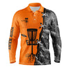 Maxcorners Golf Black Camo Disc Golf Hole Customized Name 3D Polo Shirt Unisex