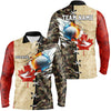 Maxcorners Golf Canadian Flag Camo Customized Name 3D Polo Shirt Unisex