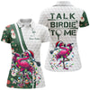 Maxcorners Funny Pink Flamingo Green Christmas Golf Jersey Customized Name 3D Shirt Unisex