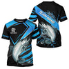 Maxcorners Black and Blue Chinook Salmon fishing custom fishing team jerseys, sport fishing shirts MT2108