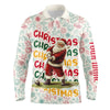 Maxcorners Funny Christmas Santa Golf Jersey Customized Name 3D Shirt Unisex