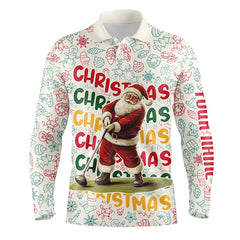 Maxcorners Funny Christmas Santa Golf Jersey Customized Name 3D Shirt Unisex