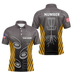 Maxcorners Disc golf t-shirts, polos, hoodies for men, women custom name, number camo disc golf jerseys | Yellow LM1812