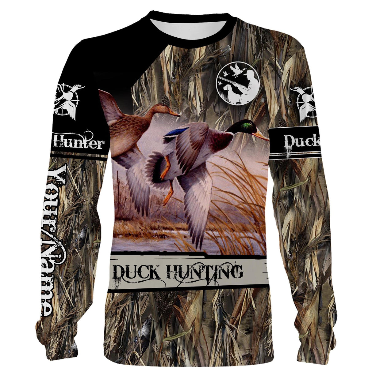 Maxcorners Duck Hunting Waterfowl Customize Name 3D Shirts