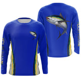 Maxcorners Tuna fishing blue ocean tuna fish scales saltwater fishing Custom All over printed Fishing Shirts LM2408