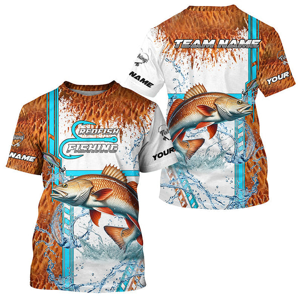 Maxcorners Redfish Fishing Scales Custom Red Drum Fishing Team Jerseys, Redfish Fishing Apparel