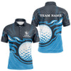 Maxcorners Golf Custom Flame Golf Ball Golf Hoodies, Cool Golf Gifts | Blue