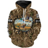 Maxcorners Duck hunt camouflage Customize Name 3D All Over Printed duck hunting Shirts LM2608