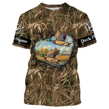 Maxcorners Duck hunt camouflage Customize Name 3D All Over Printed duck hunting Shirts LM2608