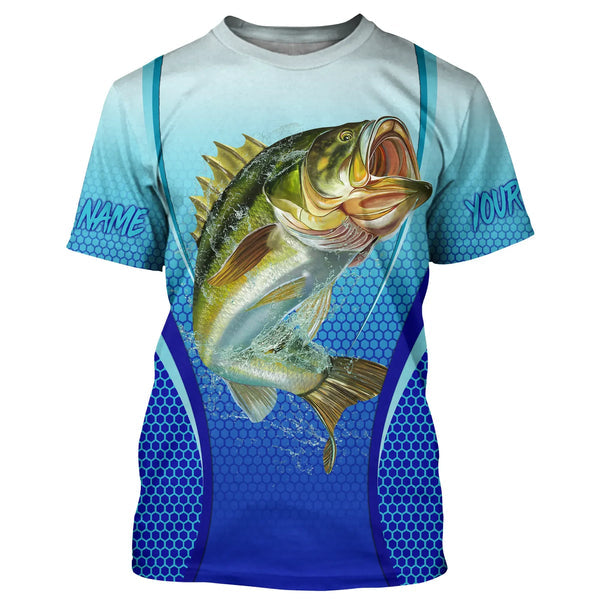 Maxcorners Largemouth Bass Fishing 3D Shirts Customize Name