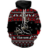 Maxcorners Funny Ugly Sweater pattern Deer shed Hunting Custom All over print Shirts, Christmas shirt for hunte LM2608
