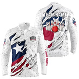 Maxcorners Personalized Texas Flag Grunge Pattern Bowling Shirts For Men Custom Texas Bowling Team Jerseys