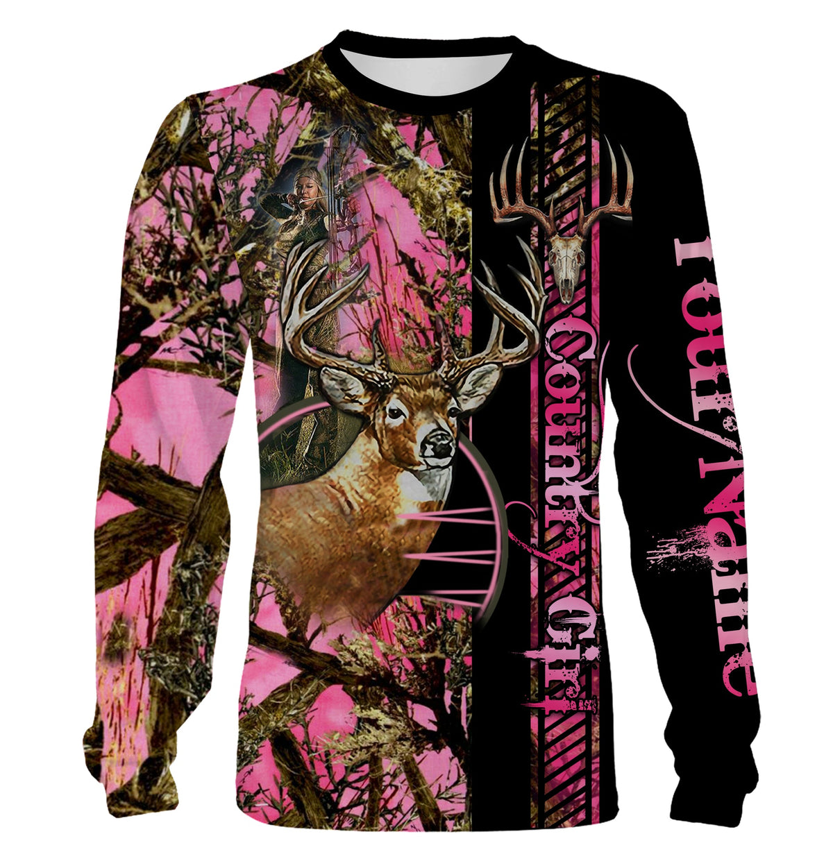 Maxcorners Country Girl Deer Hunting Customize Name 3D Shirts