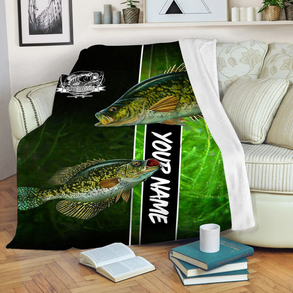 Maxcorners Crappie Fishing Customized Name 3D Quilt - Blanket