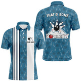 Maxcorners Customized Retro Bowling Team Shirts That's some bowshit Funny Bowling Pattern Jerseys| Blue