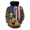 Maxcorners Deer Hunting Camo American Flag patriotic Customize name 3D All over print shirts LM2608