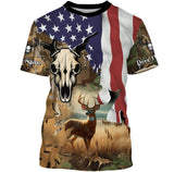 Maxcorners Deer Hunting Camo American Flag patriotic Customize name 3D All over print shirts LM2608