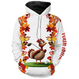 Maxcorners Golf Funny Turkey Customized Name 3D Shirt