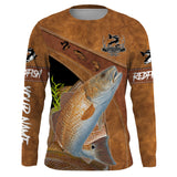 Maxcorners Redfish Puppy Drum Fishing Customize Name 3D Shirts