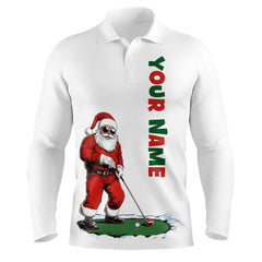 Maxcorners Funny Santa Golfer Christmas Golf Jersey Customized Name 3D Shirt Unisex