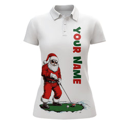 Maxcorners Funny Santa Golfer Christmas Golf Jersey Customized Name 3D Shirt Unisex