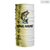 Maxcorners Personalized Green Scales Performance Bass Long Sleeve Fishing Shirts, Bass fishing tournament jersey LM0201