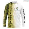 Maxcorners Personalized Green Scales Performance Bass Long Sleeve Fishing Shirts, Bass fishing tournament jersey LM0201