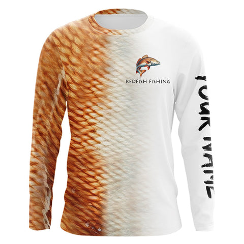 Maxcorners Personalized Red Scales Performance Redfish Fishing Shirts, custom Redfish fishing tournament jerseys MT2108