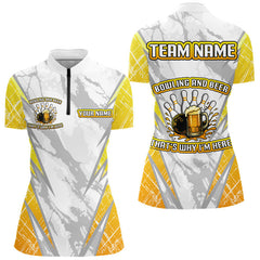 Maxcorners Bowling and beer That's why I'm here Funny Mens Bowling Shirts Custom Team Bowling Jerseys MT2306