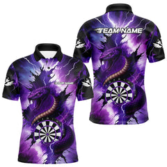 Maxcorners Purple Thunder Lightning Custom Cobra Snake Men Dart Shirts Best Dart Jerseys Dart Team Shirts TU1609